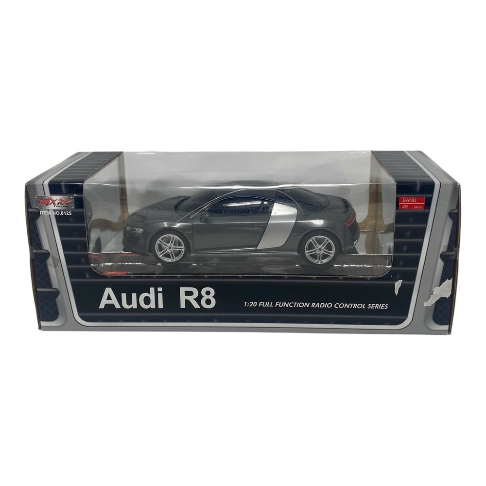 MJX R/C Technic Audi R8 1:20 Scale Silver & Black Radio Control Car 49 MHZ